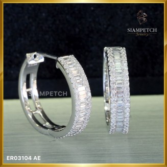 ต่างหูเพชรห่วง 1.31 กะรัต สี 100 VVS ER03104