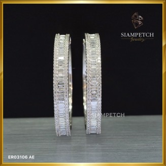 ต่างหูเพชรห่วง 2.17 กะรัต สี 100 VVS ER03106