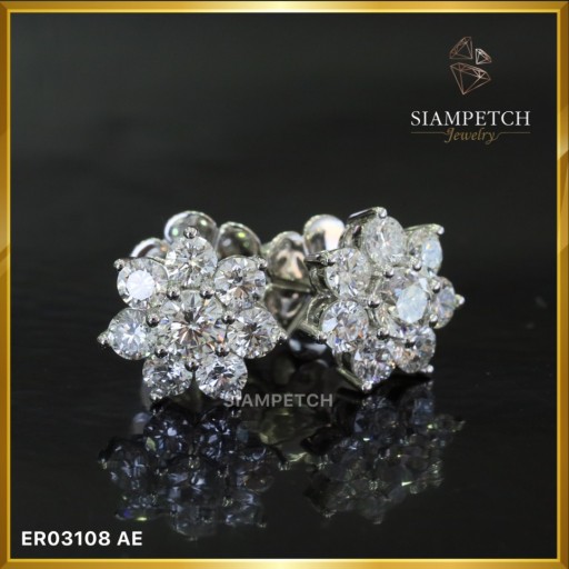 ต่างหูเพชรดอกพิกุล 1.93 กะรัต สี 100 VVS ER03108