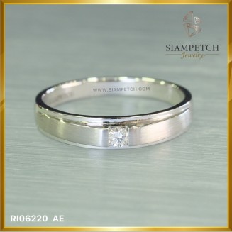 แหวนหมั้นเพชรชาย 0.10 กะรัต น้ำ 97 RI06220