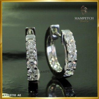 ต่างหูเพชรห่วง 0.80 กะรัต น้ำ 98 ER03110