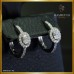 ต่างหูเพชรห่วง OVAL ล้อมเพชร สี100 ER03127