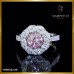 แหวนเพชรแท้ Round Brilliant Cut สีชมพู Light Pink RI06316