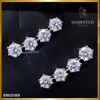 ต่างหูเพชรแท้ 1.84 กะรัต สี 100 ER03189