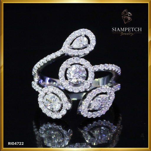 แหวนเพชรแท้ Mix Shapes หน้ากว้างสี 97 RI4722 แหวนเพชรแท้ Mix Shapes หน้ากว้างสี 97 RI4722