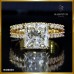 แหวนเพชรเม็ดใหญ่  Princess cut  5.00 กะรัต สี 94 ตัวเรือนทอง 18K RI06081
