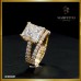 แหวนเพชรเม็ดใหญ่  Princess cut  5.00 กะรัต สี 94 ตัวเรือนทอง 18K RI06081