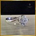 แหวนหมั้นเพชรแท้เม็ดกลาง 0.90 ตัวเรือนไขว้ ใบเซอร์GIA สี98 RI06095