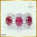 แหวนแถวทับทิมล้อมเพชร สี 99 RI06128