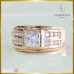 แหวนเพชร Princess cut 1.52 กะรัต สี 94 ใบซอร์ GIA ตัวเรือนทองพิ้งค์โกลด์ 18K RI06152