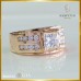 แหวนเพชร Princess cut 1.52 กะรัต สี 94 ใบซอร์ GIA ตัวเรือนทองพิ้งค์โกลด์ 18K RI06152