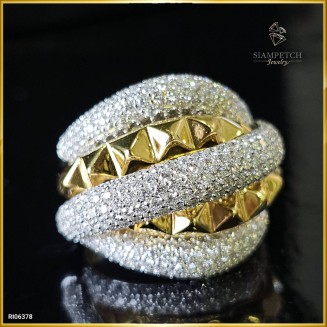 แหวนเพชรแท้ ทรงหน้ากว้าง RI06378 แหวนเพชรแท้ ทรงหน้ากว้าง RI06378