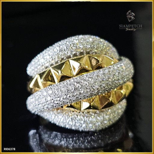 แหวนเพชรแท้ ทรงหน้ากว้าง RI06378