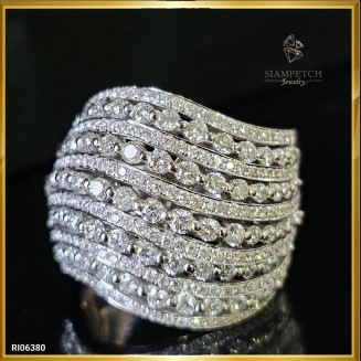 แหวนเพชรแท้ ทรงหน้ากว้าง RI06380 แหวนเพชรแท้ ทรงหน้ากว้าง RI06380