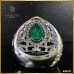 แหวนมรกตประดับเพชรน้ำ100 RI06410