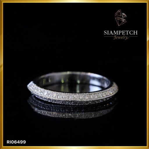 แหวนเพชรแถวสี 100 minimal style ตัวเรือนWhite gold 18K RI06499 แหวนเพชรแถวสี 100 minimal style ตัวเรือนWhite gold 18K RI06499