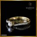 แหวนเพชรเม็ดกลาง 0.19 กะรัต สี97 ตัวเรือนWhite gold 18K RI06500
