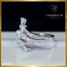 แหวนเพชรไข้ว mix shape สี 100  ตัวเรือน white gold 18k ฝังเพชรสี 100 RI06527