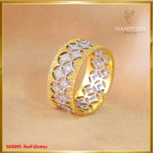แหวนเพชรสี 100 ดีไซน์เก๋ SE0095 แหวนเพชรสี 100 ดีไซน์เก๋ SE0095