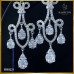 ต่างหูเพชรแท้ทรง Chandelier สี100 ER03221