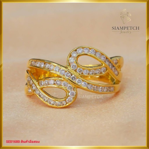 แหวนเพชรแท้ ดีไซน์อินฟีนิตี้ สี99 SE01680