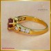 แหวนเพชรสี97 ฝังทับทิมบนตัวเรือนทอง18K SE0638