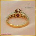 แหวนเพชรสี97 ฝังทับทิมบนตัวเรือนทอง18K SE0638