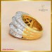 แหวนเพชรสี99 ดีไซน์ทรงหน้ากว้าง บนตัวเรือนทอง18K SE0685