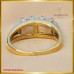 แหวนเพชรสี97 เรียง3เม็ดบนตัวเรือนทอง18K 2สี SE07406