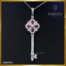 จี้เพชรแท้ดีไซน์ลูกกุญแจ Ruby & Diamond สี 100 PE00727