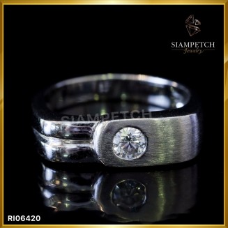 แหวนเพชรแท้ 0.18 กะรัต สี100 RI06420