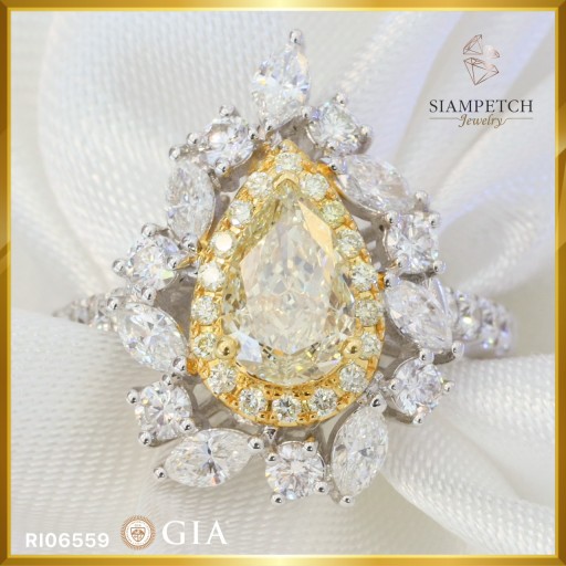 แหวนเพชร  Pear Shape 1.06 กะรัต ใบเซอร์ GIA RI06559