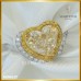 แหวนเพชร Heart Shape 3.01 กะรัต Yellow Fancy RI06620