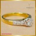 แหวนเพชร เม็ดเดี่ยว สุดเรียบ ฝังบนตัวเรือน ทอง 18K SE01479