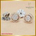 ต่างหู เพชรประกบ สี100 ฝังบนตัวเรือน ทองคำขาว พิงค์โกล์ด 18K SE01516