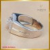 แหวนเพชรชาย สี99 ทรงหน้ากว้าง บนตัวเรือนทองคำขาว 18K SE01584