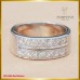 แหวนเพชรแถว สุดเรียบ ฝังบนตัวเรือน ทองคำขาว 18K SE01600