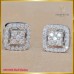 ต่างหูเพชร ประกบ สี100 ฝังบนตัวเรือน ทองคำขาว 18K SE01666