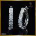 ต่างหูห่วง เพชรแท้ ฝังบนตัวเรือนทองคำขาว 18K ER03284