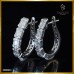 ต่างหูห่วง เพชรแท้ ฝังบนตัวเรือนทองคำขาว 18K ER03284