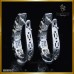 ต่างหูห่วง เพชรแท้ ฝังบนตัวเรือนทองคำขาว 18K ER03284