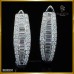 ต่างหูห่วงเพชรบาเก็ต เพชรแท้สี100 ฝังบนตัวเรือนทองคำขาว 18K ER03286