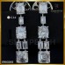 ต่างหูเพชรยาว mix shape ไล่ไซส์ สี 97 ใบเซอร์ GIA ER03293