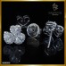 ต่างหูเพชรแท้ สุดเก๋ ล้อมเพชร สี100 ตัวเรือนทองคำขาว 18K ER03299