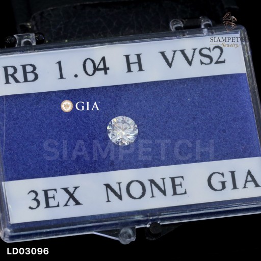 เพชรแท้ Round Shape 1.04 กะรัต สี 96 ใบเซอร์ GIA LD03096 เพชรแท้ Round Shape 1.04 กะรัต สี 96 ใบเซอร์ GIA LD03096