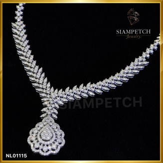 สร้อยจี้เพชรแท้ 10.50 กะรัต สี 100  NL01115