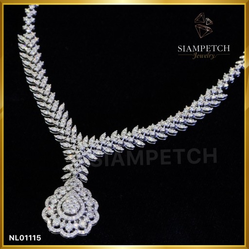 สร้อยจี้เพชรแท้ 10.50 กะรัต สี 100  NL01115