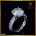 แหวนเพชรแท้ เม็ดยอด 5.02 กะรัต ฝังบนตัวเรือนทองคำขาว 18K RI06283