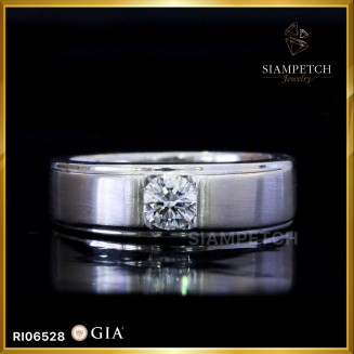 แหวนเพชรชาย 0.35 กะรัต สี 99 ใบเซอร์ GIA RI06528