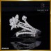 แหวน Two-Finger Ring ดีไซน์เก๋ เพชรขาวสี 100 RI06653